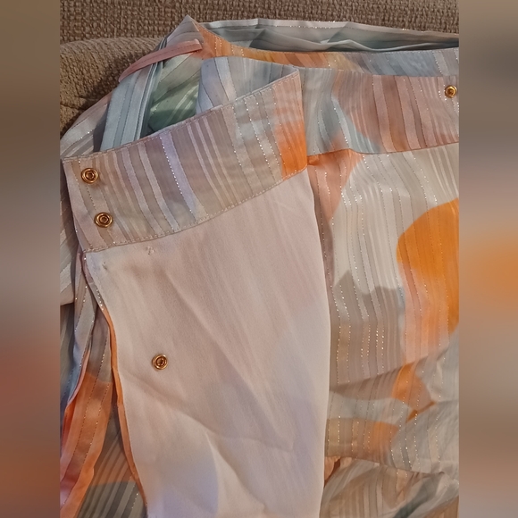 NWT Guess Multicolor Size 12 Adjustable Chiffon Abstract Skirt - Picture 6 of 8